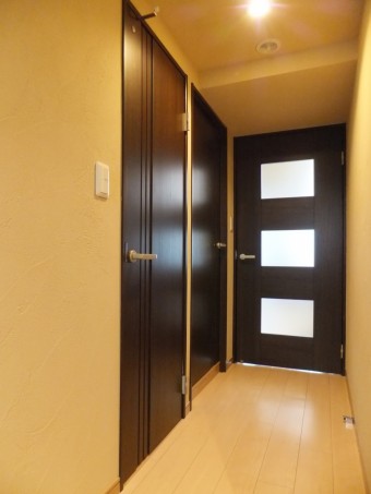 珪藻土　廊下施工例